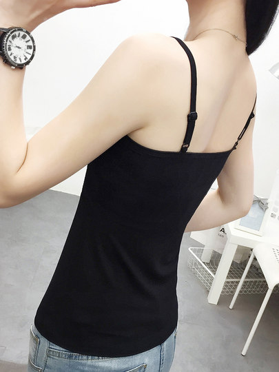 Lace edge modal cotton camisole women's 2025 spring and summer white inner with suit fit summer bottoming shirt