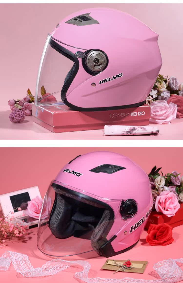 Mũ bảo hiểm xe máy điện nữ bốn mùa vạn năng - Xe máy Rider thiết bị găng tay cụt ngón đi xe máy