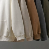 Бархатная толстовка с капюшоном, однотонный лонгслив, осенняя, в американском стиле