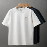 Мужская ретро хлопковая футболка с коротким рукавом, в американском стиле, 320G, свободный крой