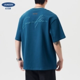 杜克恩 Хлопковая футболка с коротким рукавом, с вышивкой, в американском стиле