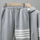 Осенний элитный спортивный костюм, толстовка с капюшоном, комплект для отдыха, в американском стиле