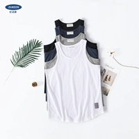 Áo vest nam tay lửng mùa hè cotton màu rắn cá tính nam slings chạm đáy xu hướng thể thao áo sơ mi nam - Áo vest cotton áo khoác blazer nam hàn quốc