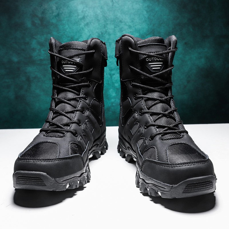 Large size Battle boots Men's 45 Breathable Tactical Boots 46 Waterproof High Cylinder Tooling Boots 47 Men's Outdoor Martin boots Men