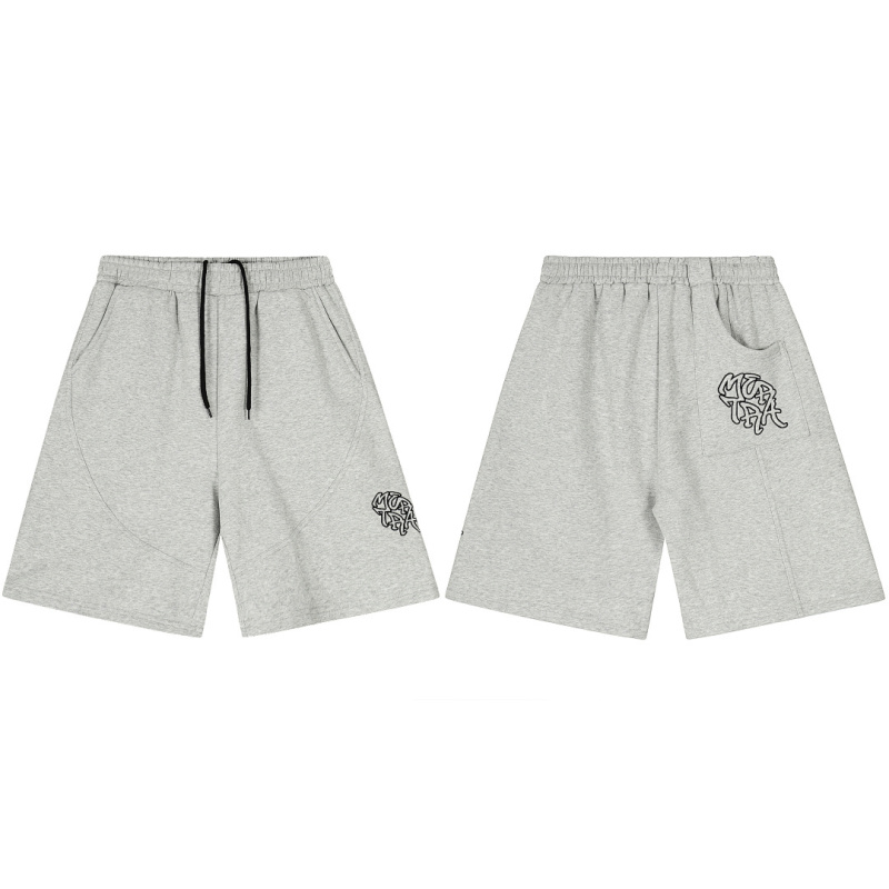 Mertra Niche Design European and American High Street Fashion Brand Sports Casual Embroidered Loose Pure Cotton Drawstring Five-Point Shorts