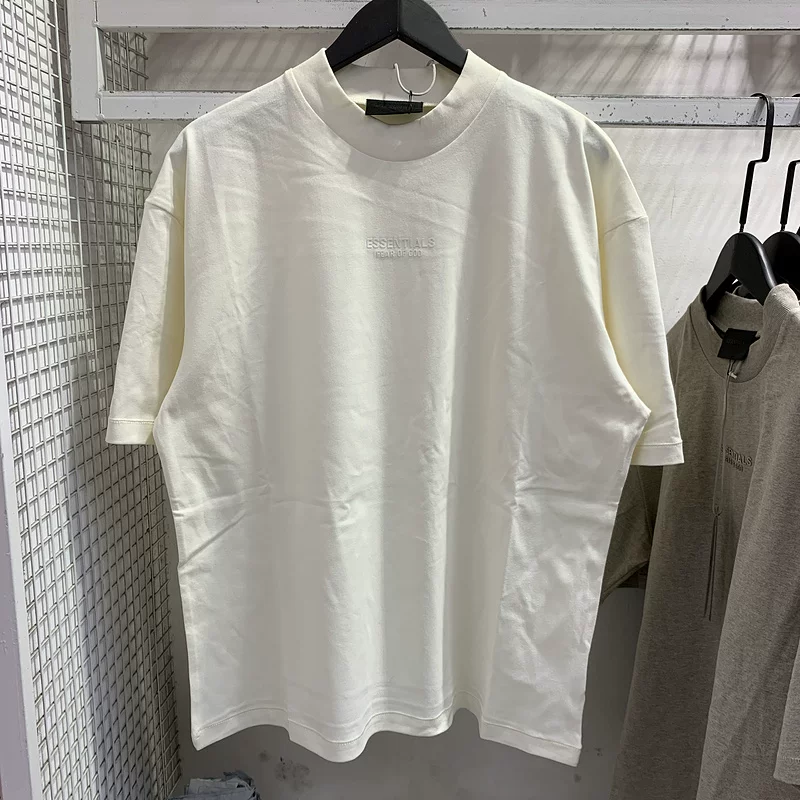 Ф Fear of God Essentials 2024SS летняя новая печать компактных букв на груди коротким рукавом T-shirt облегающая