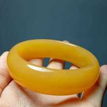 Xinjiang Hetian jade bracelet Yellow Dragon jade bracelet Urhe gem light natural Gobi Jade gold silk jade bracelet