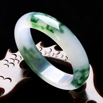 Natural A- grade ice floating jade bracelet jade color womens jade bracelet and Tian gold silk jade bracelet