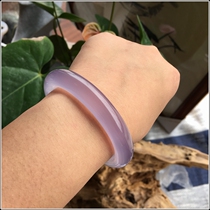 Fine ice Brazil pure natural purple chalcedony round bracelet agate Violet round jade bracelet female