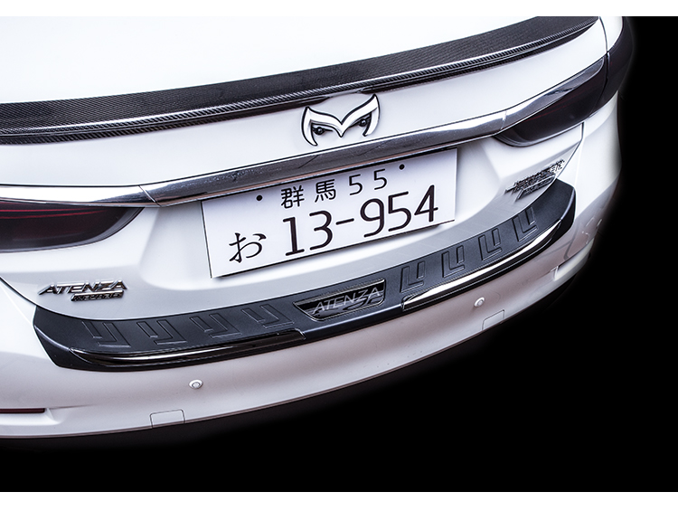 Ốp chống trầy cốp sau thép không gỉ titan đen Mazda6 2017 -2018 - ảnh 21