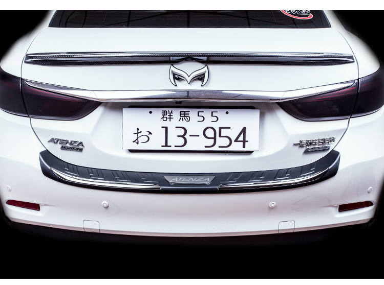 Ốp chống trầy cốp sau thép không gỉ titan đen Mazda6 2017 -2018 - ảnh 20