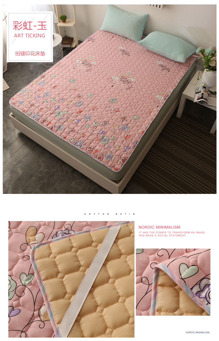 Rửa giường cotton pad mùa hè mát phần mỏng 1.8 m sàn ngủ ngủ mat là tatami non-slip piglet pecs nệm nệm nhỏ