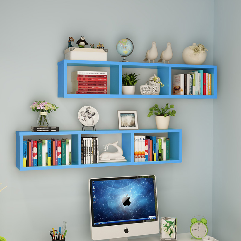 Wall Rack Grid Wall Hanging Bookshelf Wall Shelf Living Room Shelf