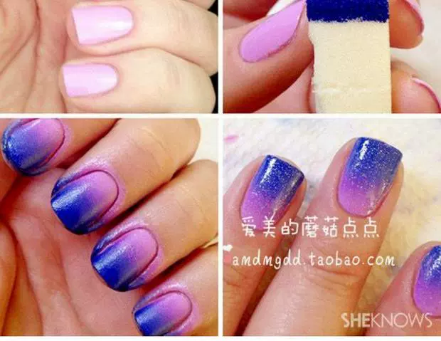 Gradient Sponge DIY Sponge Creative Làm móng tay Công cụ đặc biệt Dễ dàng Starry Một Gradient Nail Làm móng 10 Gói - Công cụ Nail