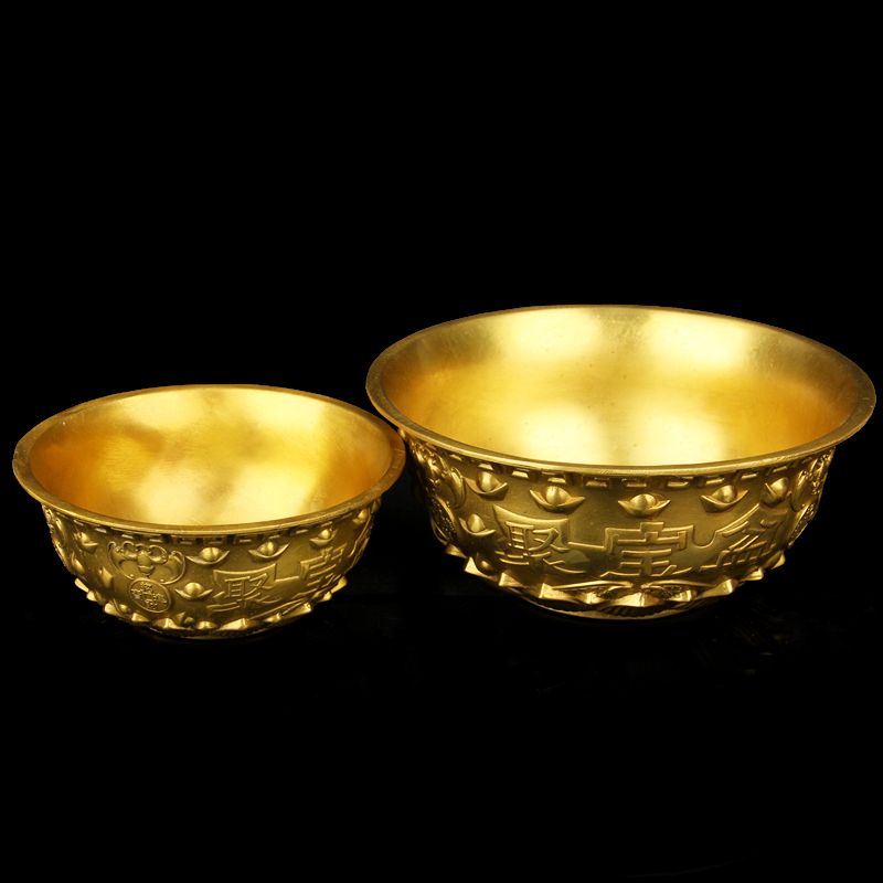 Khai trương đồng nguyên chất rắn cornucopia trang trí đồng bát vàng cornucopia trang trí thủ công quà tặng trang trí phòng ngủ nhỏ