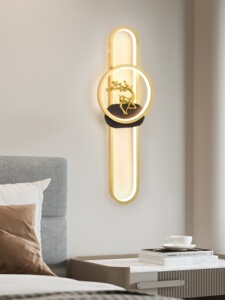 Zhongshan Lamps Bench Deer Wall Lamp Living Room Television Background Wall Modern Simple and Light Luxury Grille Lamp B