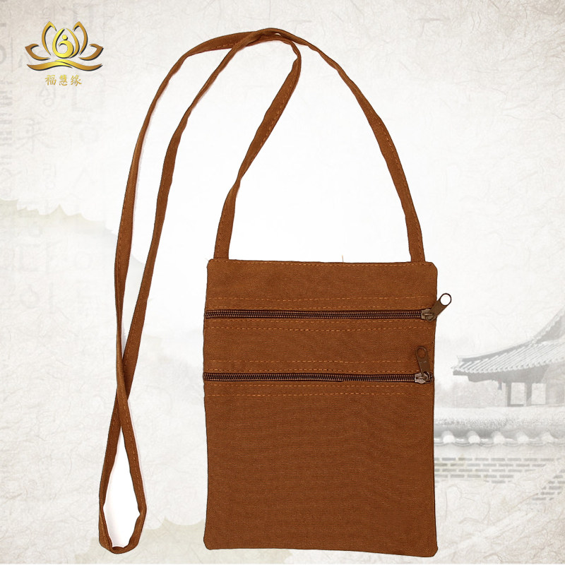 Cotton canvas layman bag bag towards the mountain bag Buddha bag monk bag incense bag Luohan bag
