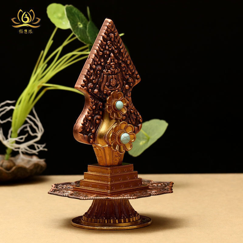 Tibetan ethnic features Seiko copper - tablet - tablet - set gemstone - set Buddhist instrument is popular