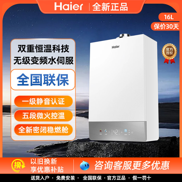 Haier Jsg31-16Ku3Fpxcu1 Gas Water Heater with Fully Enclosed Stable Combustion Chamber, Balanced and Silent