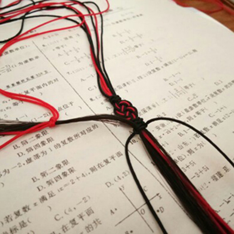 DIY Hair-Adding Red String Bracelet with Double Money Knot, Handmade Weaving Material Kit, Birth Year Red String, Gift for Boyfriend