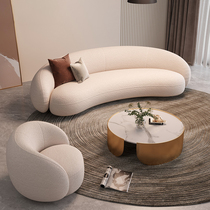 Beauty Salon Creativity Sofa Lamb Suede Cloth Art Arc Clothing Shop Office Reception Room Lounge Dollar Precious Sofas