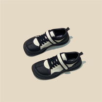 A new push for niche design British female cloudy shoes and magic stick with casual single shoes lady