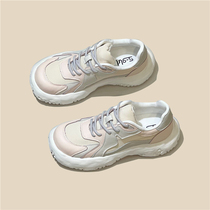 Heavy new push design sensitivity slim tissue with leisure thick bread shoes female sneakers pink daddy shoes