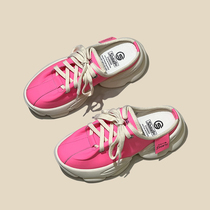 Blowing new push fashion blogger wears a fad light bag and thick and thick leisure lazy daddy shoes