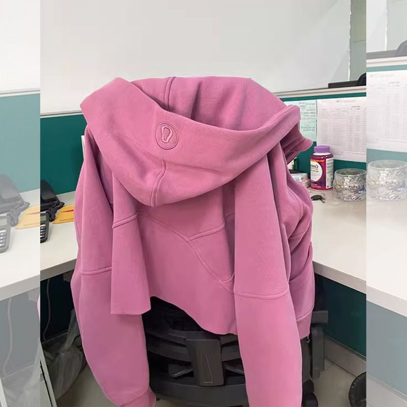 American Retro Rose Pink Hooded Sweatshirt Jacket for Women 2025 Autumn and Winter New Style High-End Age-Reducing Tops and Jackets for Women