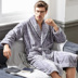 Mùa thu và mùa đông đồ ngủ nam áo choàng tắm san hô lông cừu ấm dày một mảnh mùa đông nam flannel cộng với áo ngủ nam béo đồ ngủ pijama Night Robe