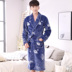 Mùa thu và mùa đông đồ ngủ nam áo choàng tắm san hô lông cừu ấm dày một mảnh mùa đông nam flannel cộng với áo ngủ nam béo đồ ngủ pijama Night Robe