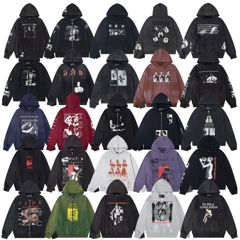Erd Hooded Sweatshirt, a Versatile and Loose Hoodie for the Wealthy Second-Generation, Trendy ins Autumn/Winter 2025 New European and American Fashion Brand