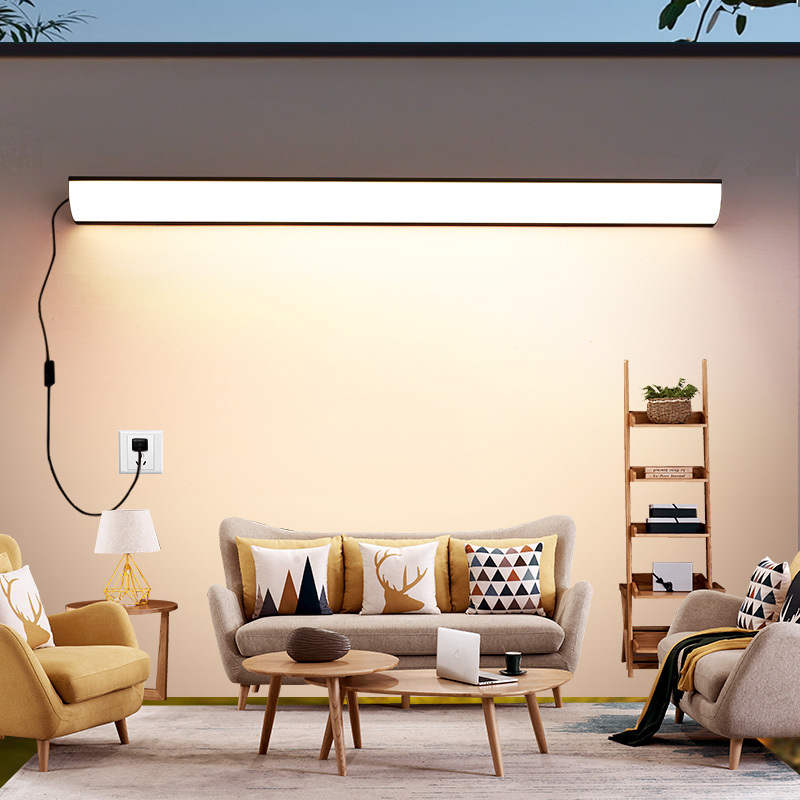 Long Strip Wall Lamp for Living Room, Bedroom, Dining Room, Plug-In Wall Light, Front Door Light, Led Corner Light, Sunroom Outdoor Wall Light