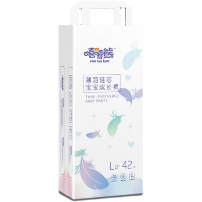 嘻嘻熊薄羽轻芯拉拉裤尿不湿42片