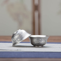 Sterling Silver Cup Handmade Silver Cup 999 Sterling Silver Cup Medium Capacity Sterling Silver Kung Fu Tea Bowl