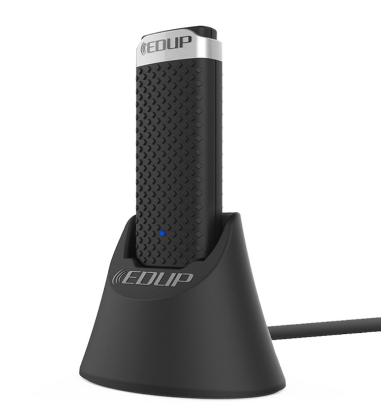 Адаптер USB edup双频1200musb无线网卡带底座笔记本台式电脑wifi信号接收器