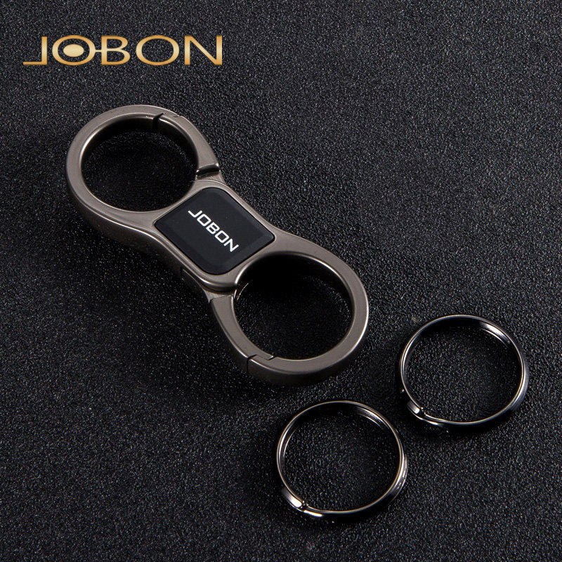 Car Key Buckle Double Ring Couple Waist Hanging Metal Men And Women's Key Buttons Personality Creative Gifts