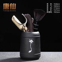 Hei Tan Cha Road Six Gentlemen Suit Kung Fu Tea Tool Accessories Tea Pendulum Black Tao Tea Tube Bubble Tea Tool 6 Pack