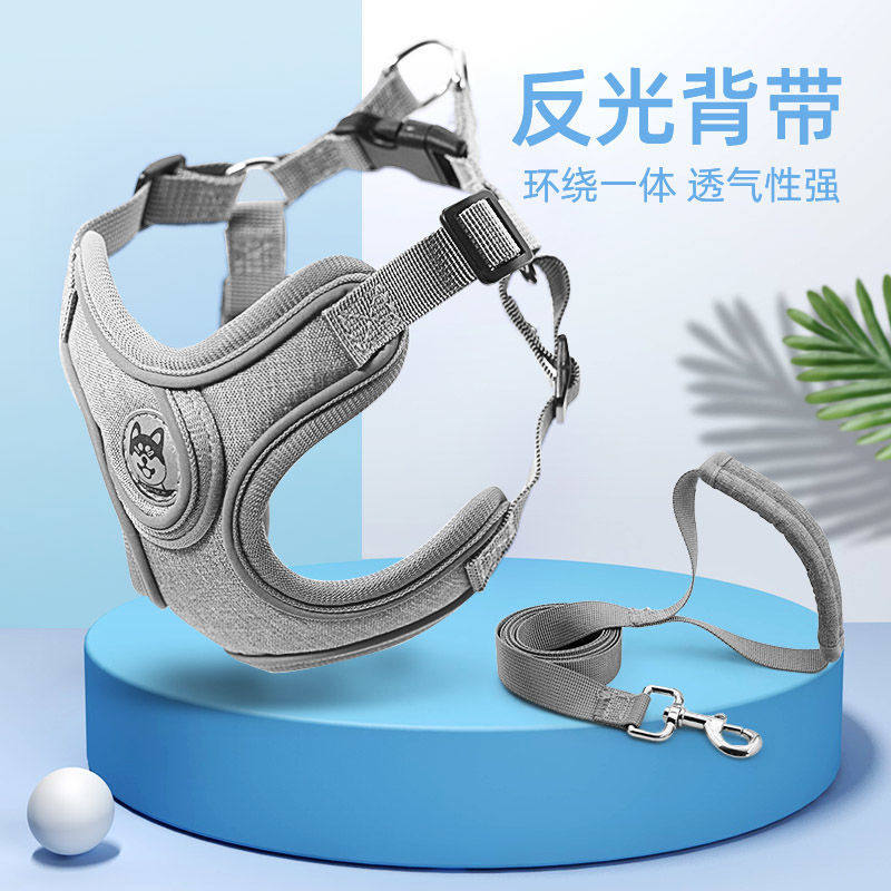 Dog Traction Rope Vest Style Walking Dog Rope Teddy Kirkyard Dogfight Small Medium Dog Breast Holding Baby Bags Kennel Supplies