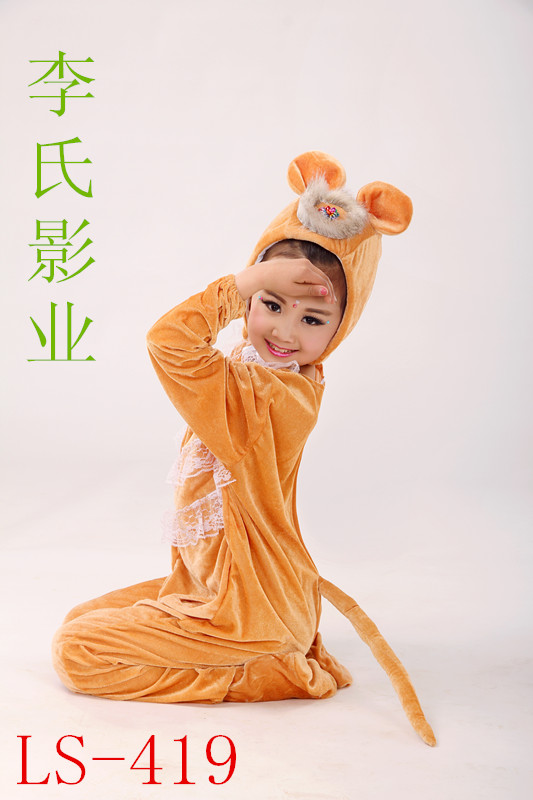 Trẻ em Khỉ nhỏ Trang phục biểu diễn Trang phục Khỉ Câu cá Mặt trăng Khỉ nhỏ Ăn dưa hấu Khỉ ăn cắp trái đào dành cho người lớn áo dài tết cho bé trai