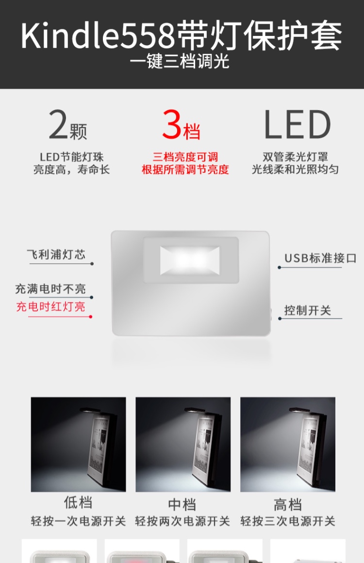 kindle cá vỏ bảo vệ paperwhite3 / 2 kpw3 eBook holster shell 958 đệm microphone mỏng 558X - Phụ kiện sách điện tử ốp lưng ipad mini 5