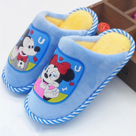 Pantoufles enfants en suède pour hiver - Ref 1013280 Image 6