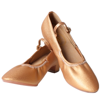 Danbaoluo brand modern dance shoes 3 5 flat-heeled dance shoes that are not tiring for dancing low-heeled outer wear Xinjiang dance shoes