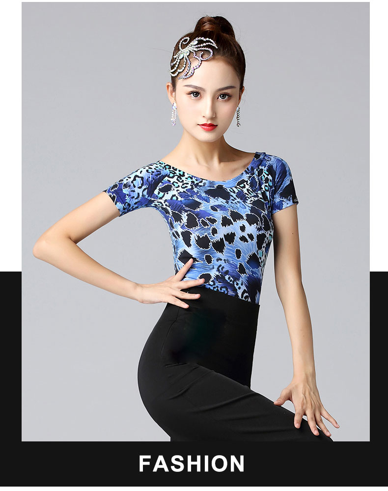Dan Bao Luo Áo khiêu vũ Latin Quần áo tập thể dục của phụ nữ Quần áo khiêu vũ Quần áo ngắn tay hiện đại Quần áo khiêu vũ Quần áo khiêu vũ GB Quần áo khiêu vũ - Khiêu vũ / Thể dục nhịp điệu / Thể dục dụng cụ mua giày khiêu vũ