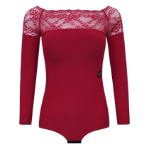 Danbaoluo Spring and Autumn Dance Wear Lucky Bag Latin Dance Top Womens Modern Dance Practice Wear Long Sleeve Dance Clothes Long Sleeve