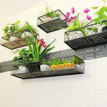 European-style iron fleshy flower stand wall hanging flower balcony household outdoor pot rack Wall simple and practical