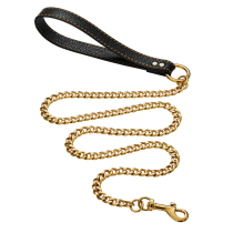 Stainless steel Puppy Traction Rope Explosion-Proof Seamless Welding Walking Dog Rope Item Ring P Chain Small Mid-Sized Dog Training Dog Chain