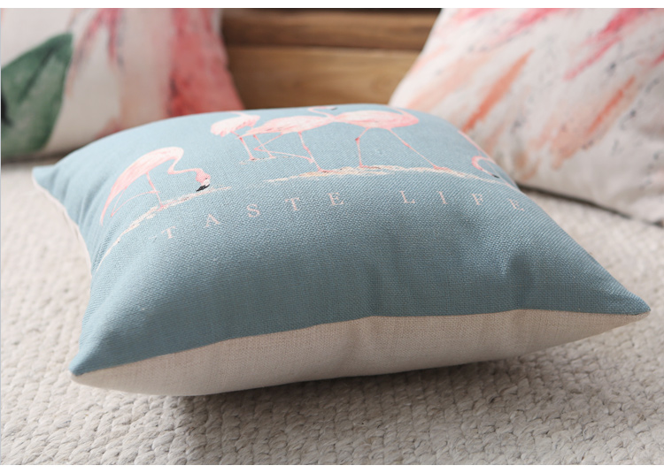 Nordic in vải bông sofa đệm gối đệm Flamingo đơn giản gối văn phòng xe chợp mắt - Trở lại đệm / Bolsters Gối hình thú cho bé