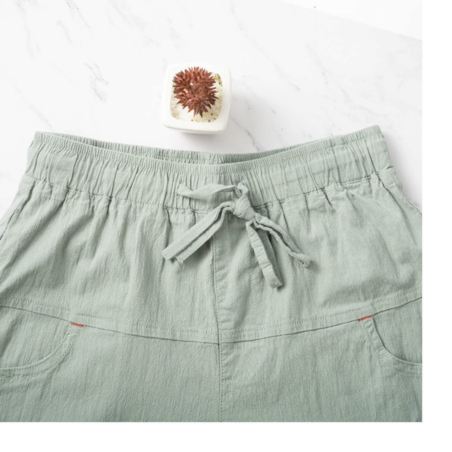 Mùa xuân và hè 2018 phần mỏng quần 9 quần nữ harem quần ống rộng quần cotton thoáng khí quần thun size lớn - Khởi động cắt quần baggy kaki nữ