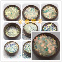 Imported gold light transparent white colorful sequins diy beads handmade accessories Mermaid color drop glue nail eye makeup material